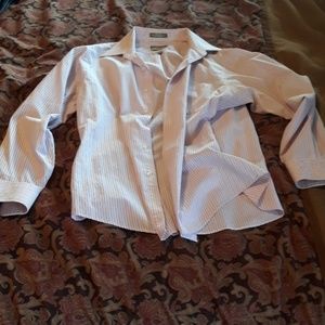 Mens pink striped dress shirt, brand name